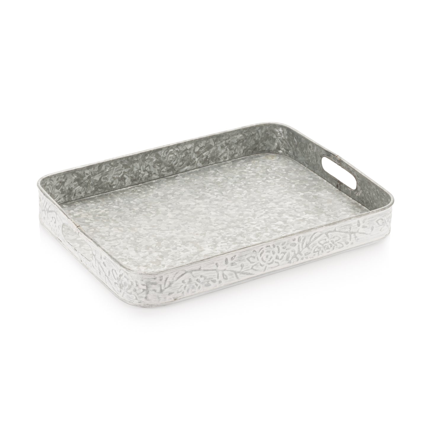 Distressed White Serving Tray